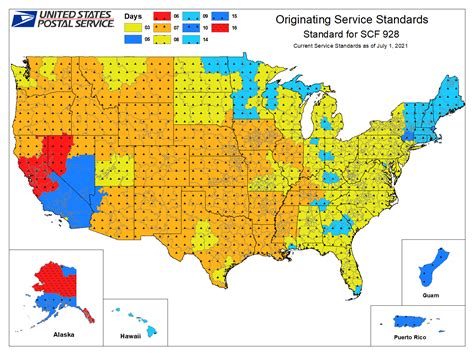 usps shipping time chart.